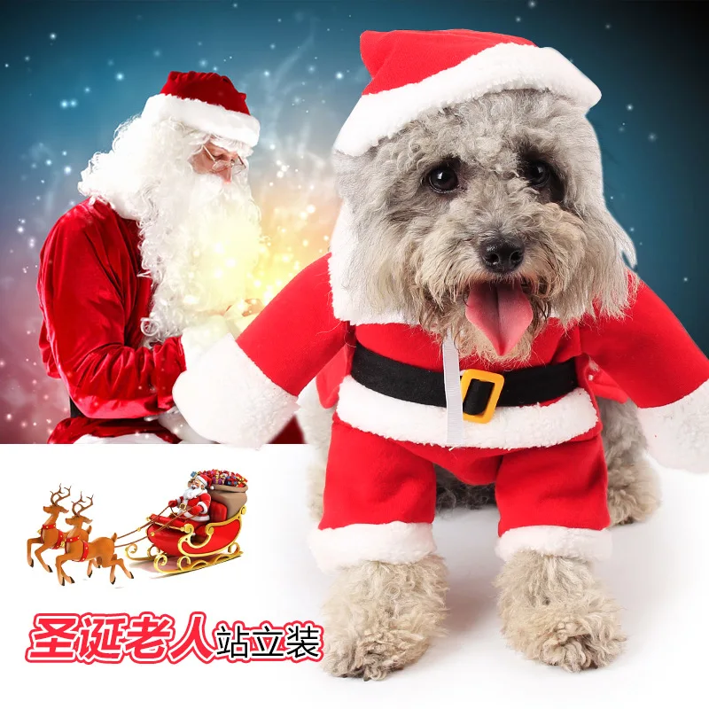 Pet clothes stood Santa Claus with dogs and cats feet Christmas dog the autumn winter | Дом и сад