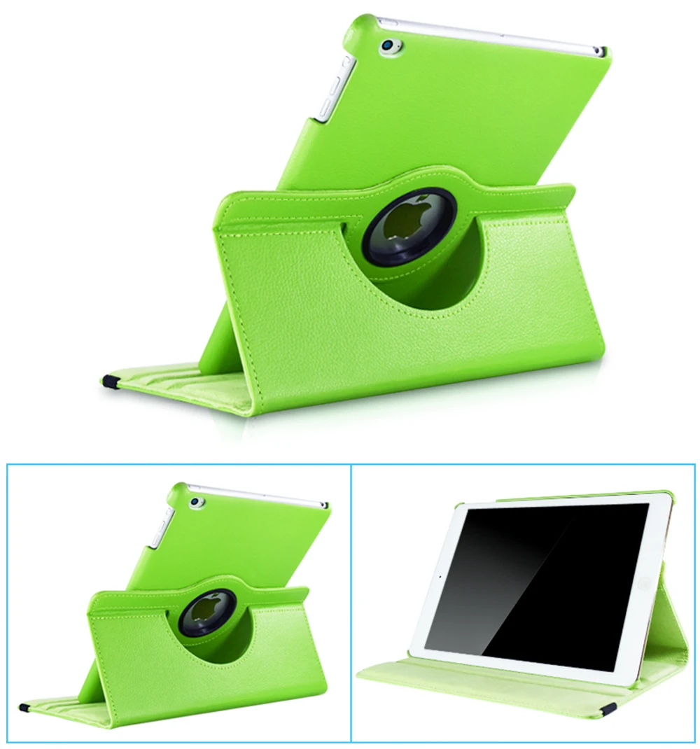 Кожа Smart Cover чехол для Apple iPad Air 2 колесика с камерой низкого давления х 1 5 6 iPad mini 1 2 3 iPad 9,7 5th 6th поколения 360 градусов вращающийся