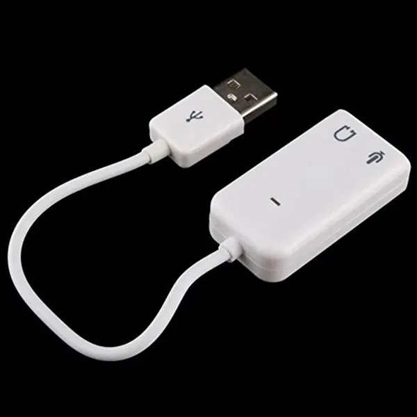 USB 2 0 Звуковая карта Виртуальный 7 1 канальный аудио 3D адаптер с кабельной линией