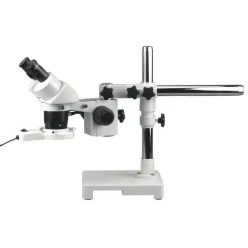 AmScope 20X 40X 80X стерео микроскоп на однорычажной стреле с кольцевым
