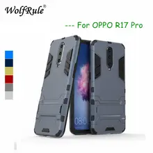 WolfRule For Case OPPO R17 Pro Cover Soft Silicone + Plastic Kickstand Fitted Case For OPPO R17 Pro Case For OPPO R17 Pro Fundas