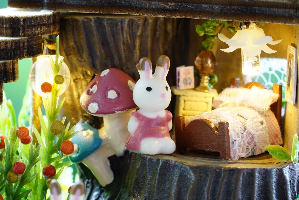Кукольный дом Каса де boneca дит миниатюрный деревянный кукольный домик мебель poppenhuis детские игрушки подарок на день рождения сказочный лес Y005