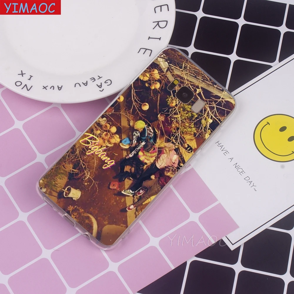 Мягкий ТПУ чехол YIMAOC BIGBANG для Galaxy j3 j5 j6 j7 A5 2016 2017 A6 A9 2018 Note 8 9 S7 edge S8 S9 S10 Plus S10e |