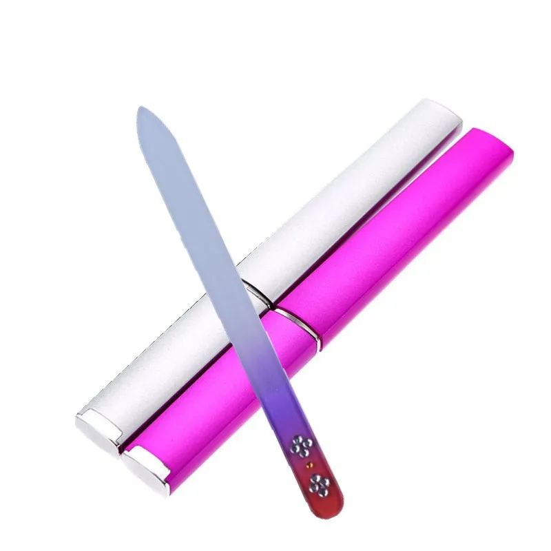 3 шт.. Новый дизайн случайно Алмазный стиль s Кристалл Стекло пилка для ногтей в