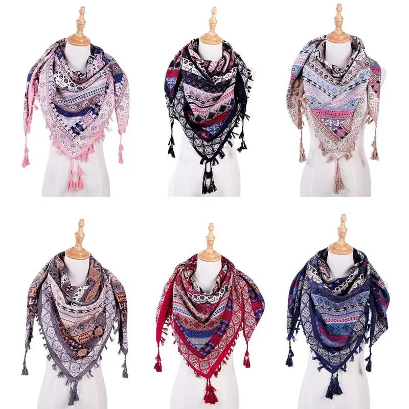 2018 женский зимний клетчатый треугольный шарф Женский Повседневный брендовый