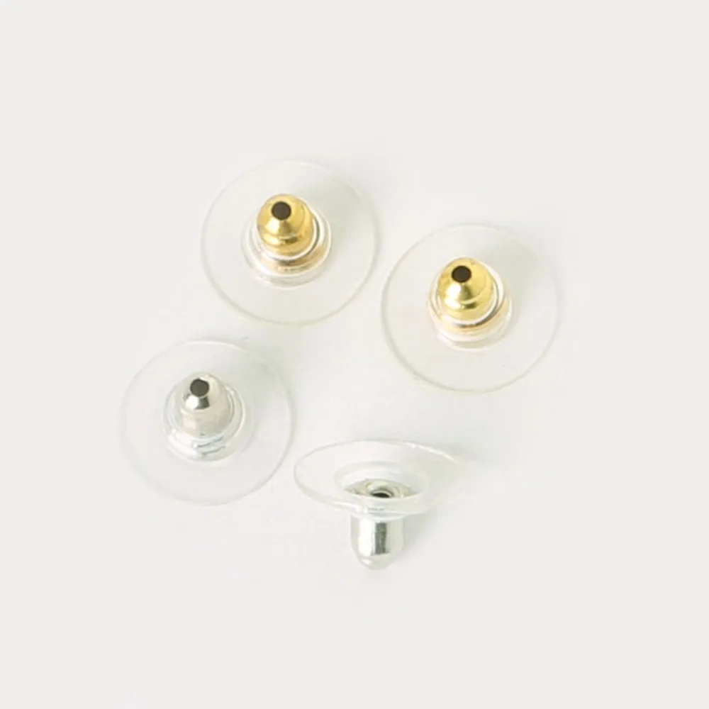 Пластиковые гвозди для сережек 50 шт. покрытие золотом и родием крючков-гвоздиков