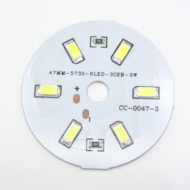 30 шт. 12 В 3 Вт светодиодный PCB вход постоянного тока без водителя SMD5730 белая/теплая