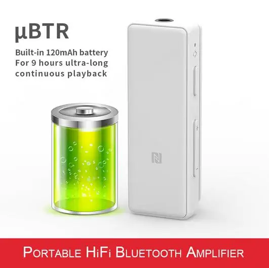 FiiO uBTR Bluetooth 4 1 спортивные аудио музыка беспроводной приемник suppot aptX/AAC/NFC с Micphone Vol