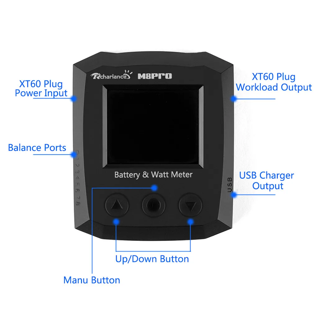 Модель самолета Rcharlance M8Pro 1 8S LiPo батарея и Ватт метр для защиты