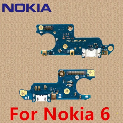 100% оригинальный для Nokia 6 зарядный порт печатная плата зарядная док-станция USB X7 X6 1