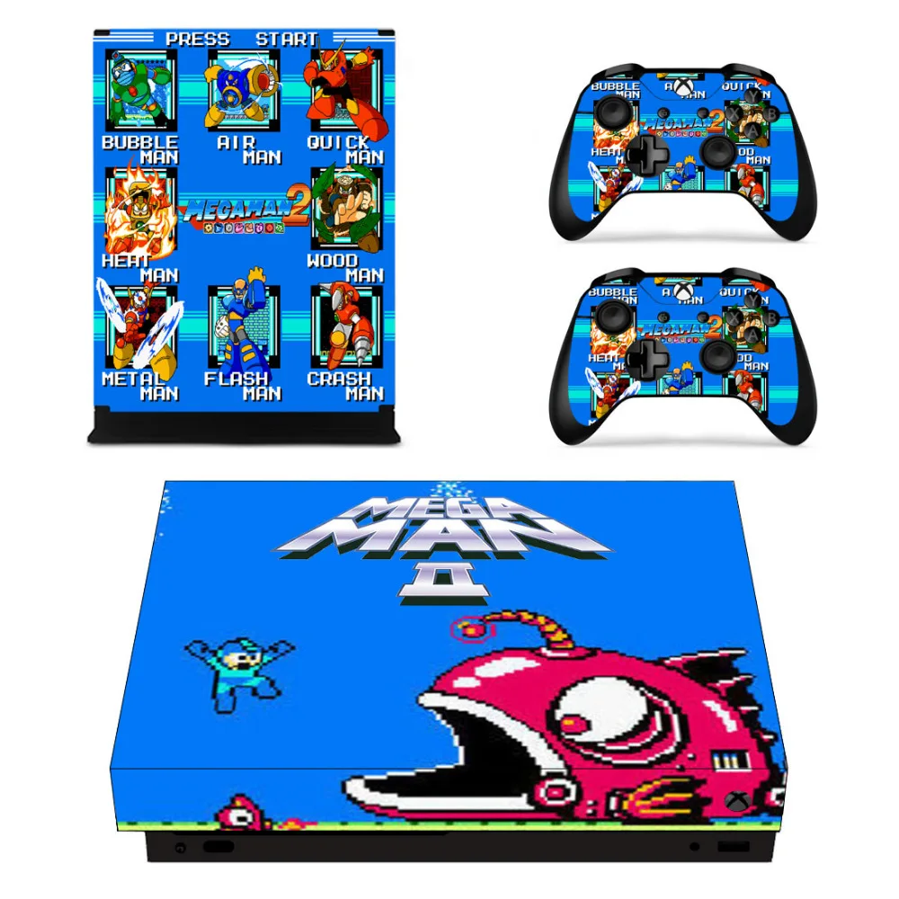 Mega Man 2 Skin Sticker Decal For Microsoft Xbox One X Console and Controllers Skins Stickers for Vinyl | Электроника