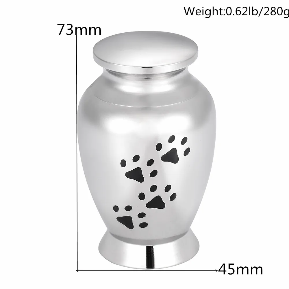 Большой Блестящий металлический золь для Keepsake Urn из нержавеющей стали 316 73 мм * 45