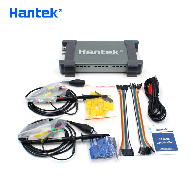 Hantek официальный 6022BL ПК USB осциллограф 2 цифровых канала 20 МГц полоса пропускания