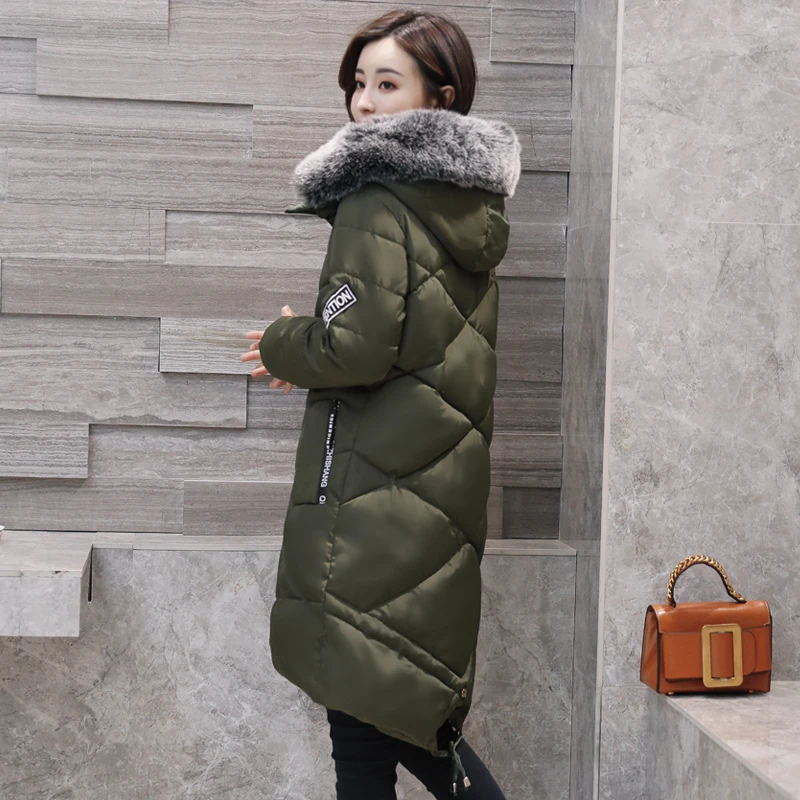 Новое поступление 2017 зимние парки QIMAGE Женская Толстая теплая пуховая хлопковая