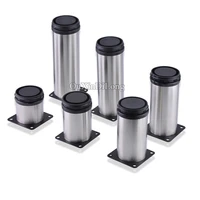 high quality 12pcslot stainless steel adjustable support furniture legs kitchen cabinets sofa table bed leg feet 6 sizes