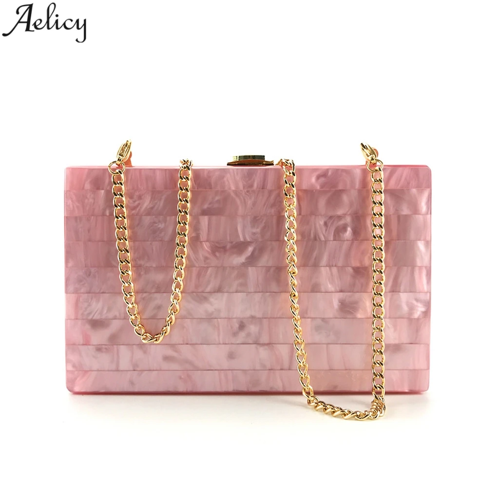 Aelicy Женская модная акриловая вечерняя сумка Minaudiere стильная Геометрическая
