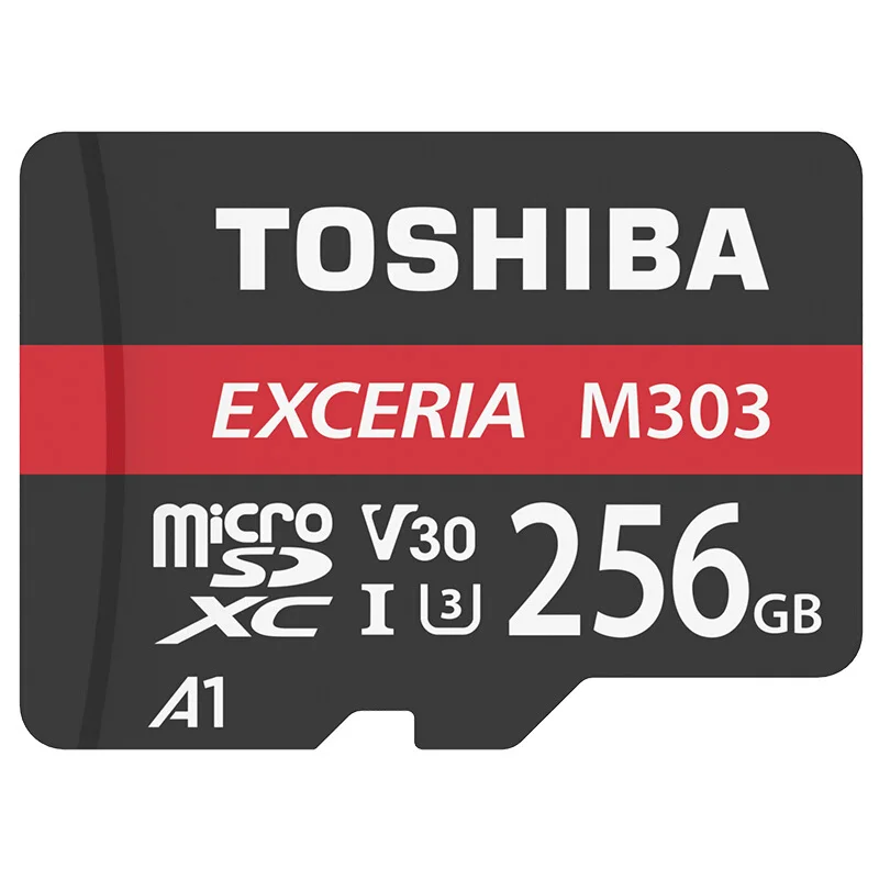 256 ГБ TOSHIBA EXCERIA M303 слот для карт памяти 128 Гб 64 Гб MicroSDXC макс до 98 МБ/с. микро SD карты SDHC-I 16G U3 V30 TF карта для Full HD видео в формате 4K - Емкость: 256 ГБ