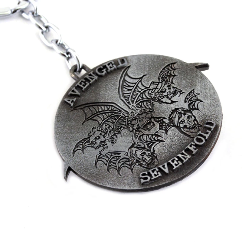 MQCHUN брелок группы рок с рисунком Avenged Sevenfold логотипом Skull 2 Цвета круглый из
