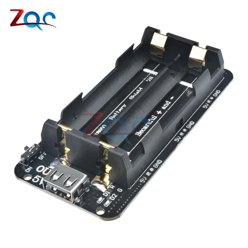 ESP8266 ESP32 Двойной 18650 литиевая Защита аккумулятора V8 5 V/3A 3 V/1A мобильный Мощность банк Батарея модуля зарядки Micro USB для Arduino