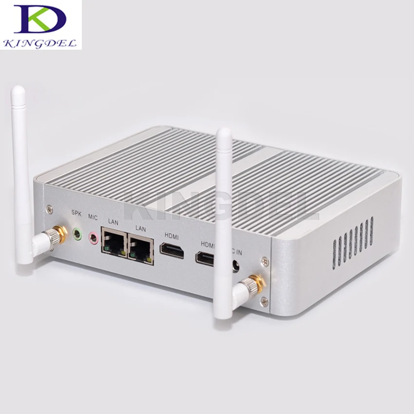 

Hot on Sale! Fanless Mini Desktop PC Intel 14nm N3150 Quad Core Dual Ethernet Dual HDMI HTPC 4G RAM 128G SSD Windows10 300M WIFI