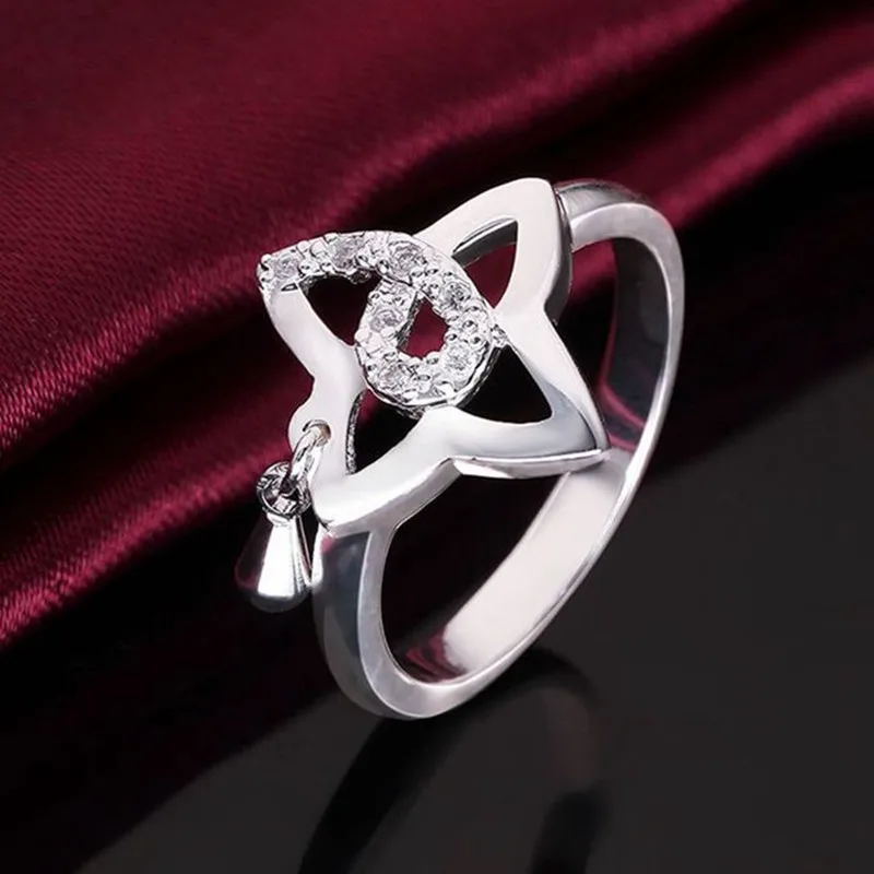 Посеребренная кольцо стерлингового серебра--Jewelry Кольцо заводские цены моды