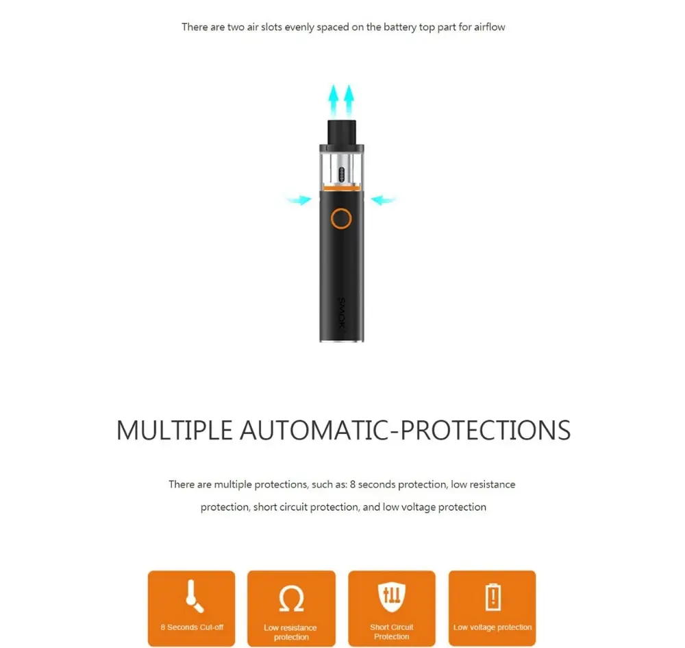 SMOK Vape Pen 22 комплект 1650 Ом двухъядерный со встроенным аккумулятором мАч светодиодный индикатор электронная сигарета vs vape nord 22