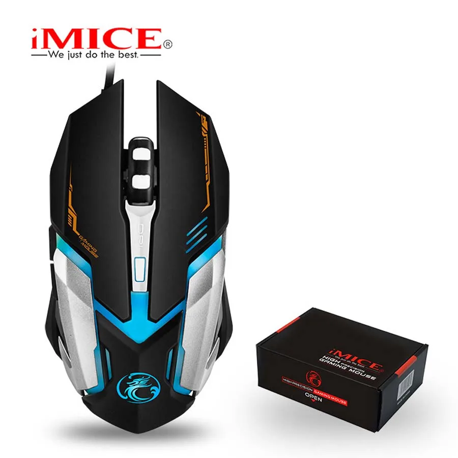 Оригинальная профессиональная Проводная игровая мышь iMice V6 2400DPI USB оптическая