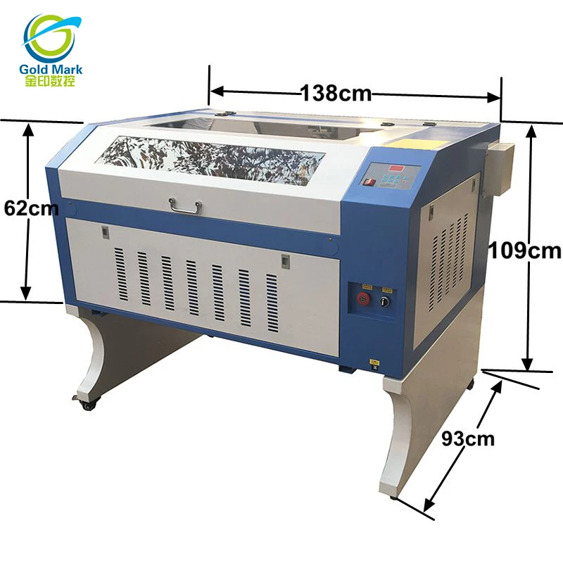 Лазерный гравировальный станок JIN ZHI YIN 80 Вт CNC CO2 с красным точечным датчиком и