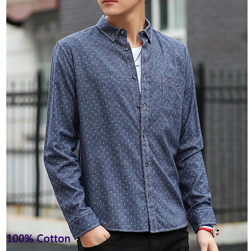 Мужские рубашки Оптовая распродажа 100% хлопок повседневные для мальчиков