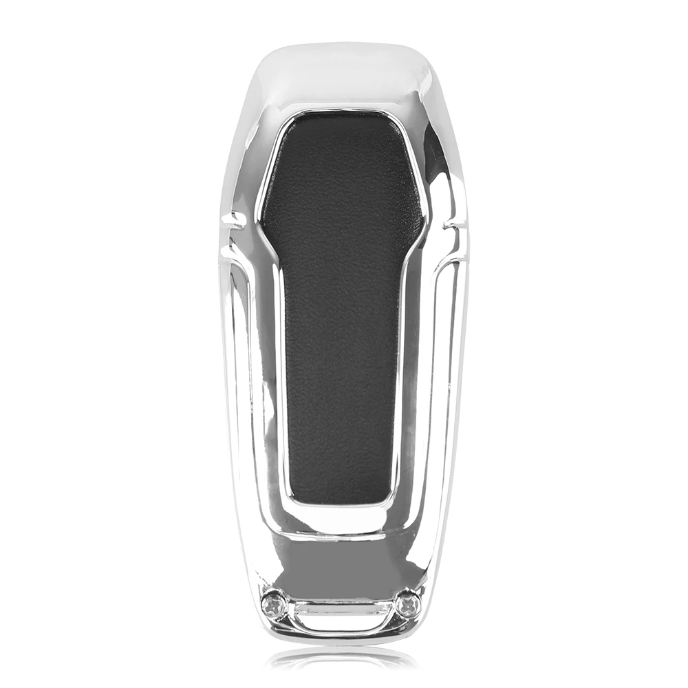KEYYOU дистанционный 3 кнопки цинковый сплав + кожаный чехол для ключей Ford Smart