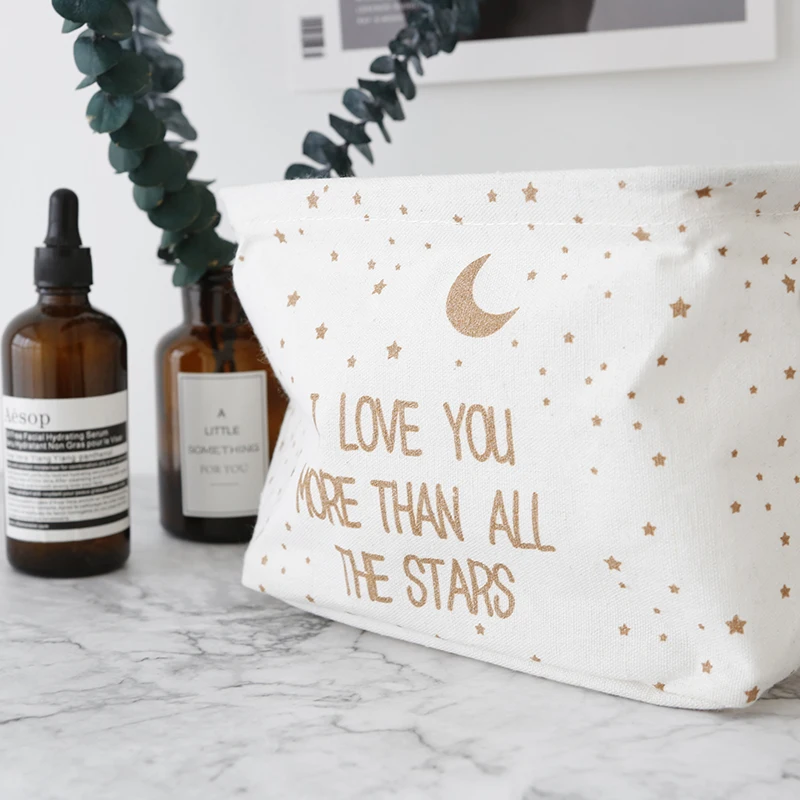 Складная простая настольная коробка для хранения в скандинавском стиле из