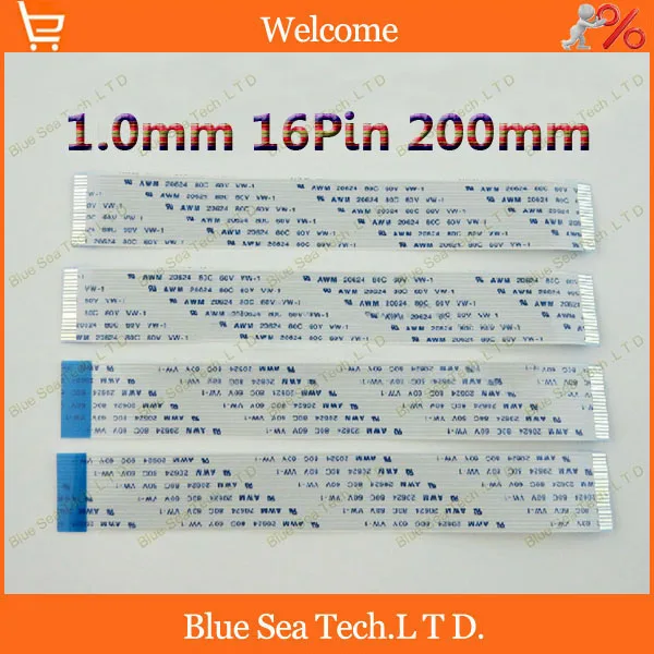 16 pin FFC/FPC Гибкий плоский кабель 1 0 мм Шаг 200 Isotropy A или Anisotropy B AWM 20624 80C 60В VW-1 |