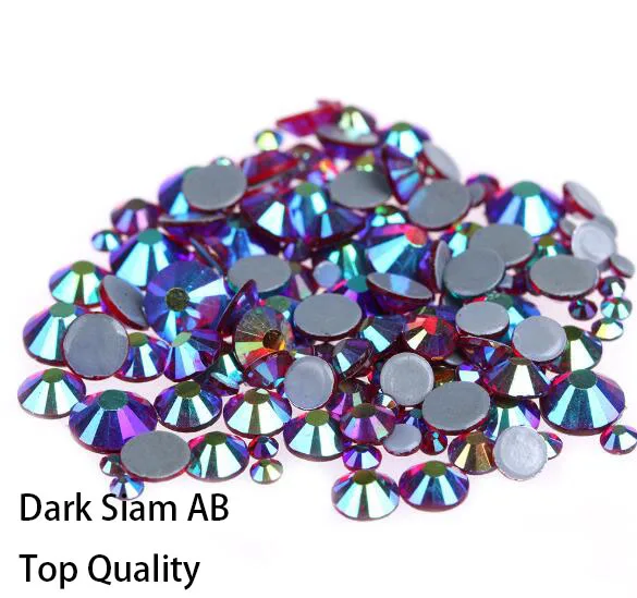 

Nail art decorations dark siam AB AAA high Quality Glass Crystal SS6-SS8 Hotfix Rhinestones For clothing Garment Accessorie