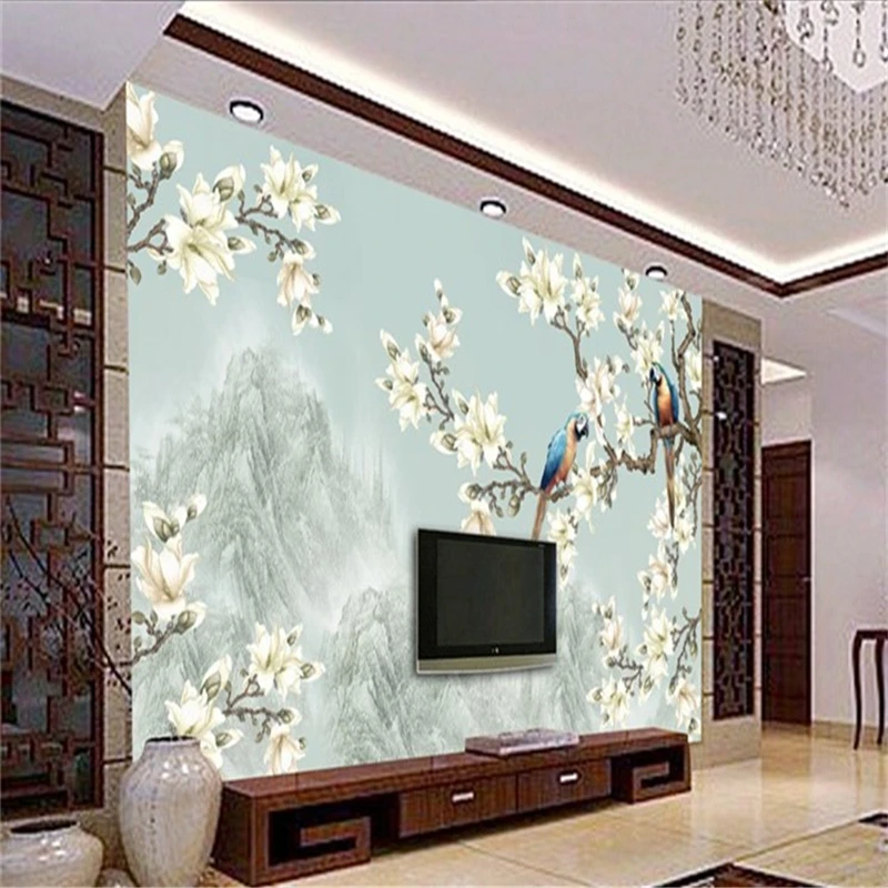 3d бесшовные обои в стиле Раскрашенные вручную абстрактные Большие весы дерево