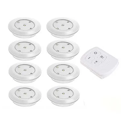 8 lamp 1 controller Беспроводной затемняемый сенсорный датчик Светодиодная подсветка под шкаф светодиодный шайба светильник s настенный светильник шкаф кухонный ночной Светильник - Цвет: 8 lamp 1 controller