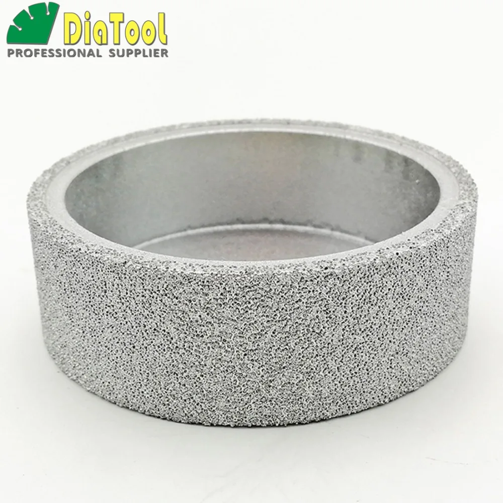 DIATOOL Dia75mmX25mm вакуумной пайки Алмазный плоский Шлифовальный Диск профиль колеса для камня, искусственный камень церемоний стекло бетона