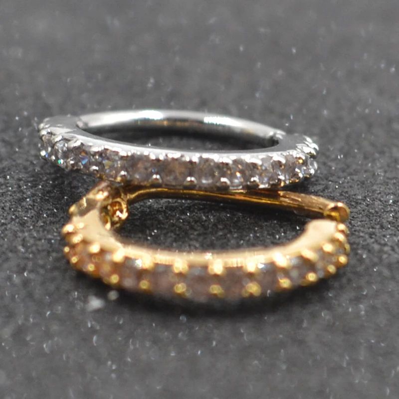 Корейские Разноцветные серьги кольца для ушей с кристаллами 6 мм/8 мм клипсы