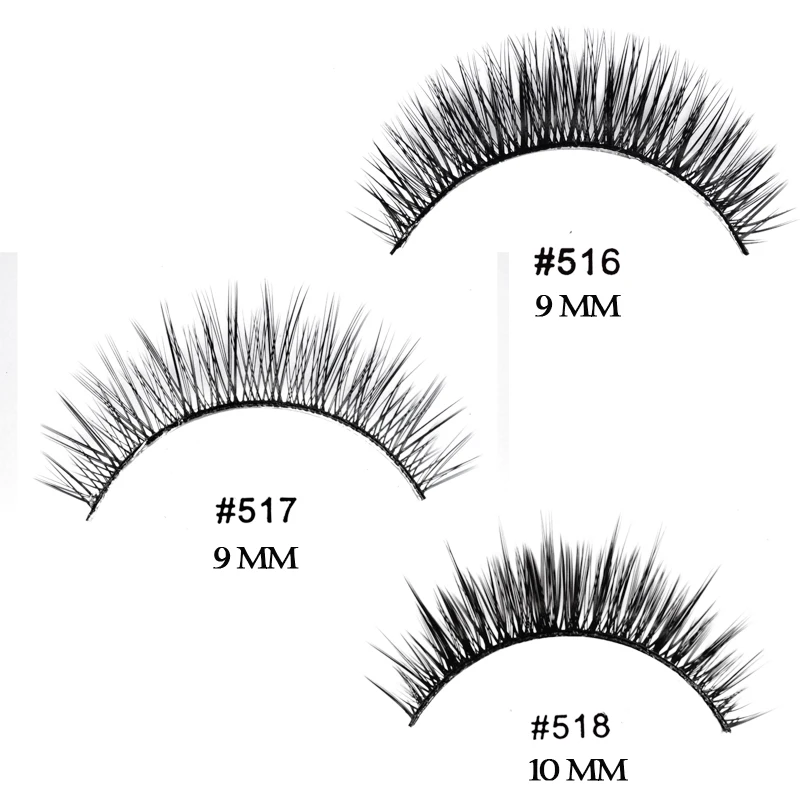 SHILINA False Eyelashes 1 Pair Handmade Soft Natural Long Thick Eye Lashes Extension #513-#523 |