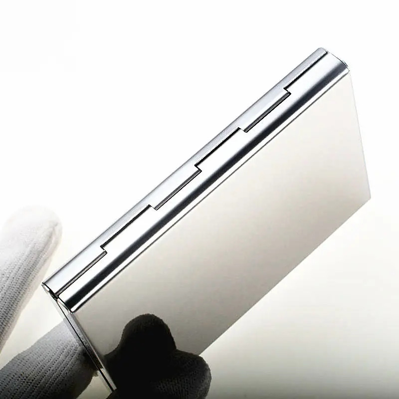 QOONG пользовательские надписи из нержавеющей стали RFID Блокировка бизнес для мужчин и женщин кредитный ID держатель для карт металлический корпус для карт Дорожная карта кошелек