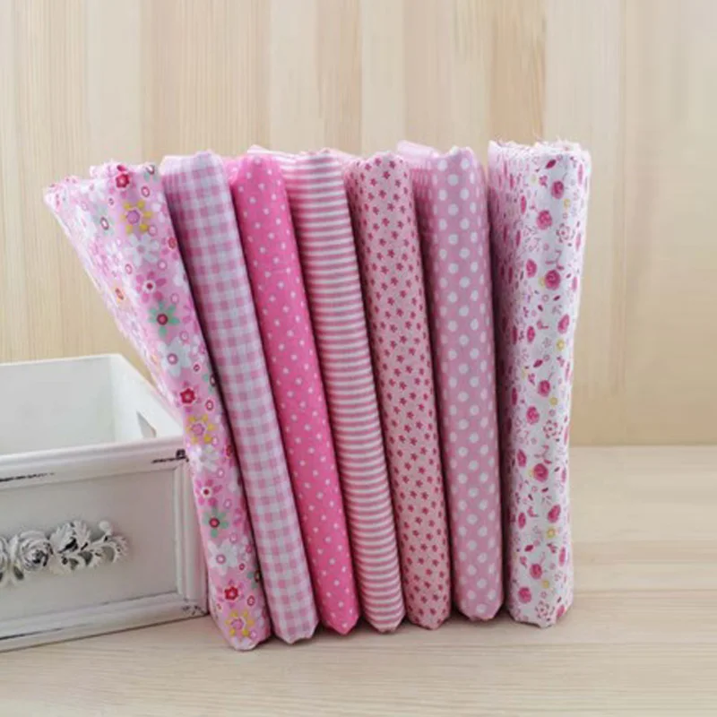 2017 7 шт. розовые очаровательные одеяла хлопковая ткань сезон жира тканевая пачка