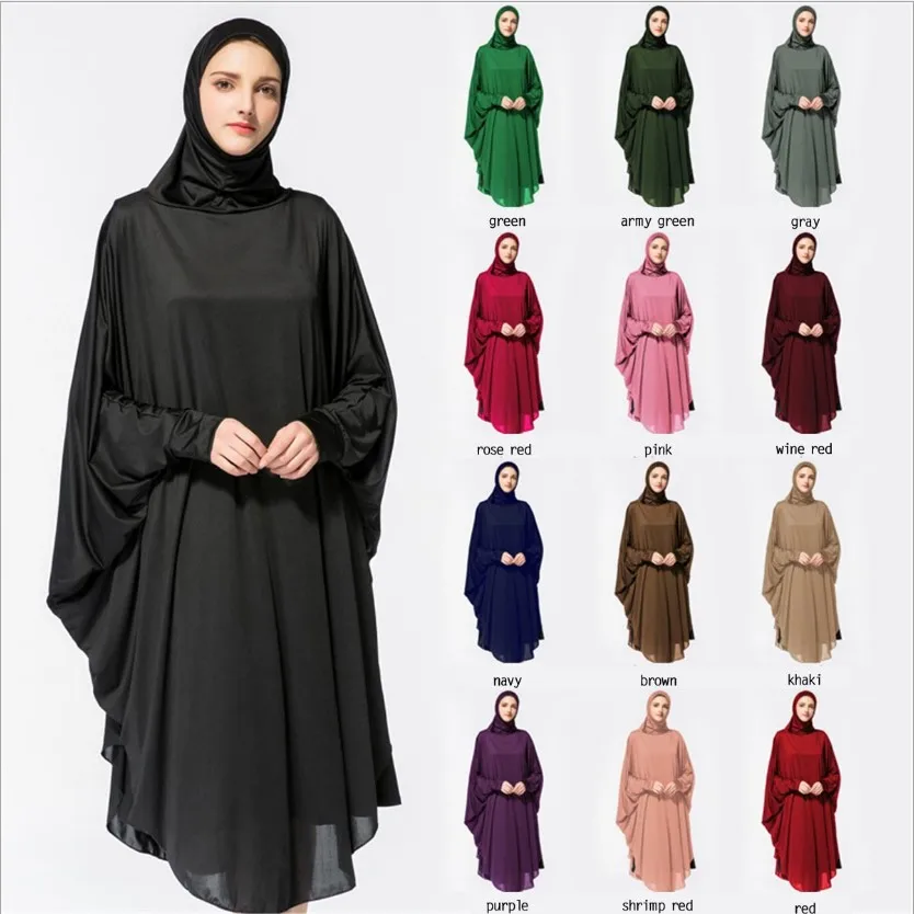 Капюшон литургический халат abaya Hjiab рукава длинные платья для мусульманских женщин