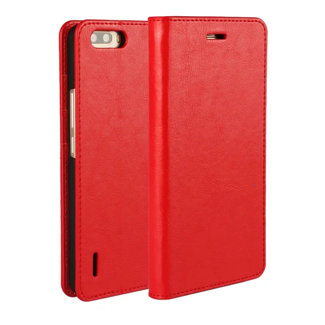 Factory price Luxury For Huawei Honor 6 Plus Genuine Cowhide Leather Flip Case Cover Wallet with Card Slots Holster | Мобильные