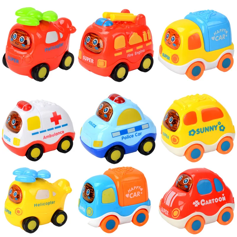 Buy hot Pull Back Car Toys Children Racing Baby Mini Cars Cartoon Bus Truck Kids For Boy Gifts JM106 on