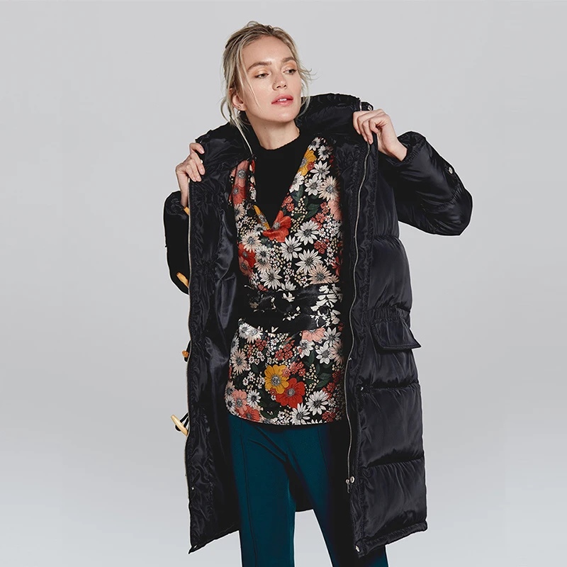 NORNOV женские зимние теплые парки длинная куртка с капюшоном женская верхняя