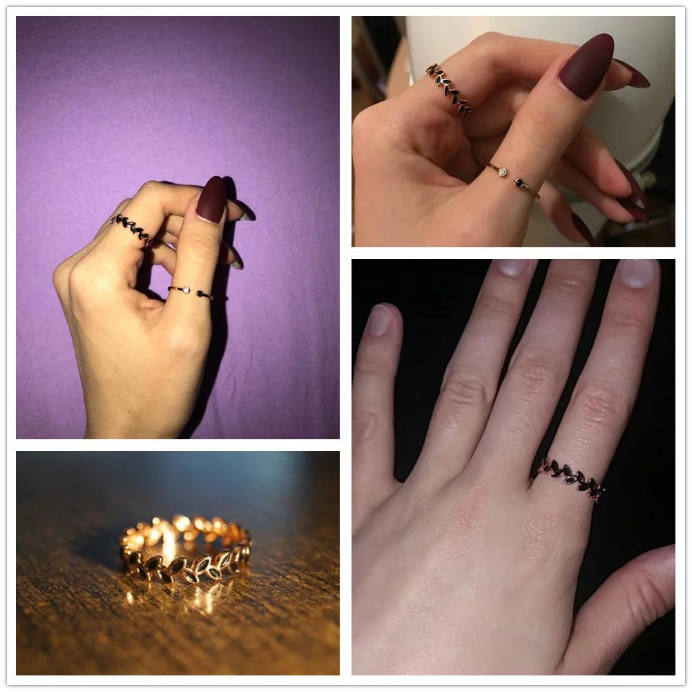 ZHOUYANG высокое качество ZYR183 Оливер листовое кольцо цвета розового золота