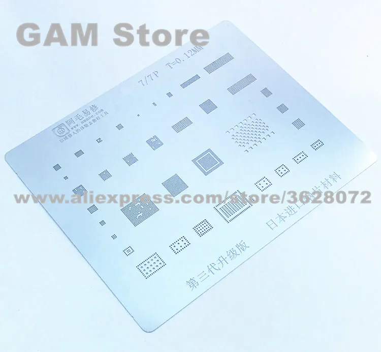 Для iPhone 6 6Plus 6S 6splus 7 7plus BGA трафарет Wifi Nand flash Power IC Reball Pin прямой нагревательный
