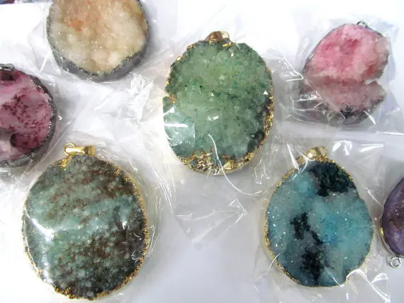 Подлинный драгоценный кристалл 24k с золотыми краями драгоценные камни кварц