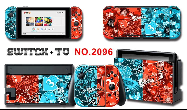 Для nintendo Switch Pain sticker консоль Dock Joy Con полное покрытие цветной бумажной кожи Закаленное стекло протектор экрана от 2000-2305