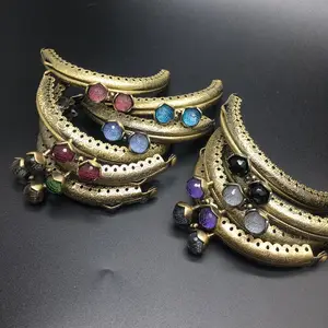 8,5 см конфетная Пряжка, милый DIY кошелек, рамка, застежка, Завязывающийся рот, золотой, 5 шт.лот