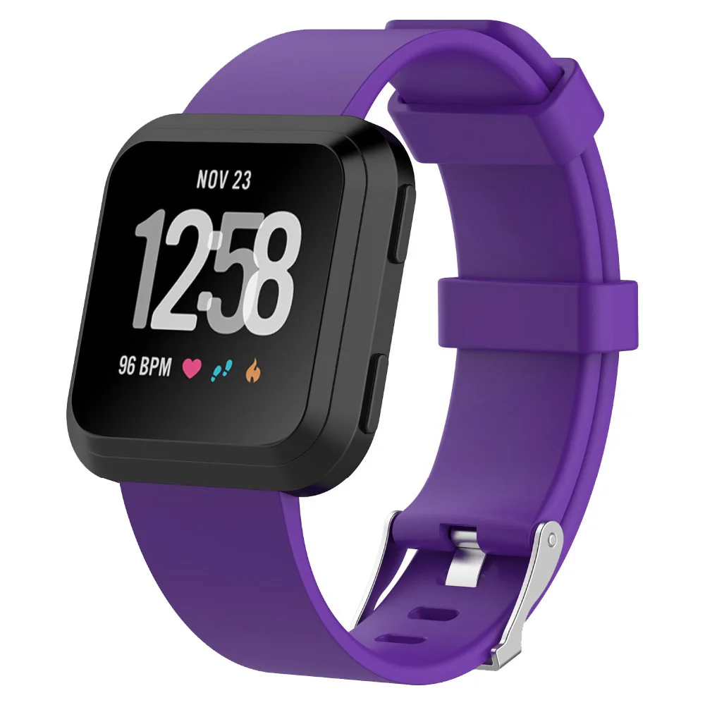 Для Fitbit Versa/Versa Lite, браслет, ремешок, браслет, ремешок для часов, высокое качество, мягкий силикон, безопасный регулируемый ремешок